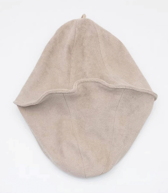 beige 100% cotton towel sauna hat