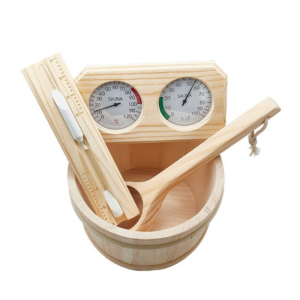 Wood Sauna Set-White-1