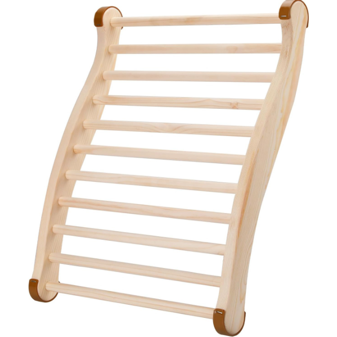 Wooden sauna backrest for home and commercial sauna rooms