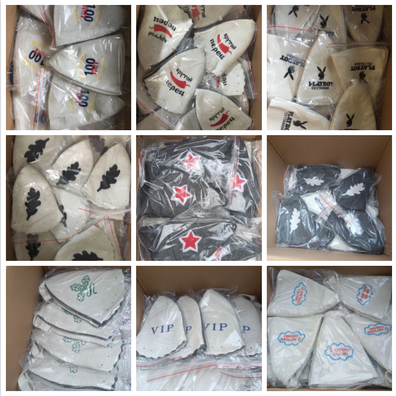 Custom sauna hats with private label packaging for brands and retailers