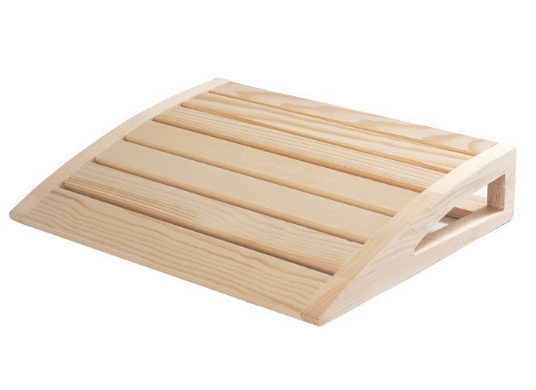 Wooden sauna head rest for sauna bench comfort