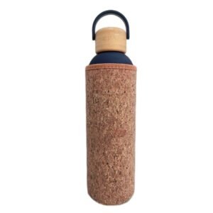 304 stainless steel sauna water bottle with cork sleeve